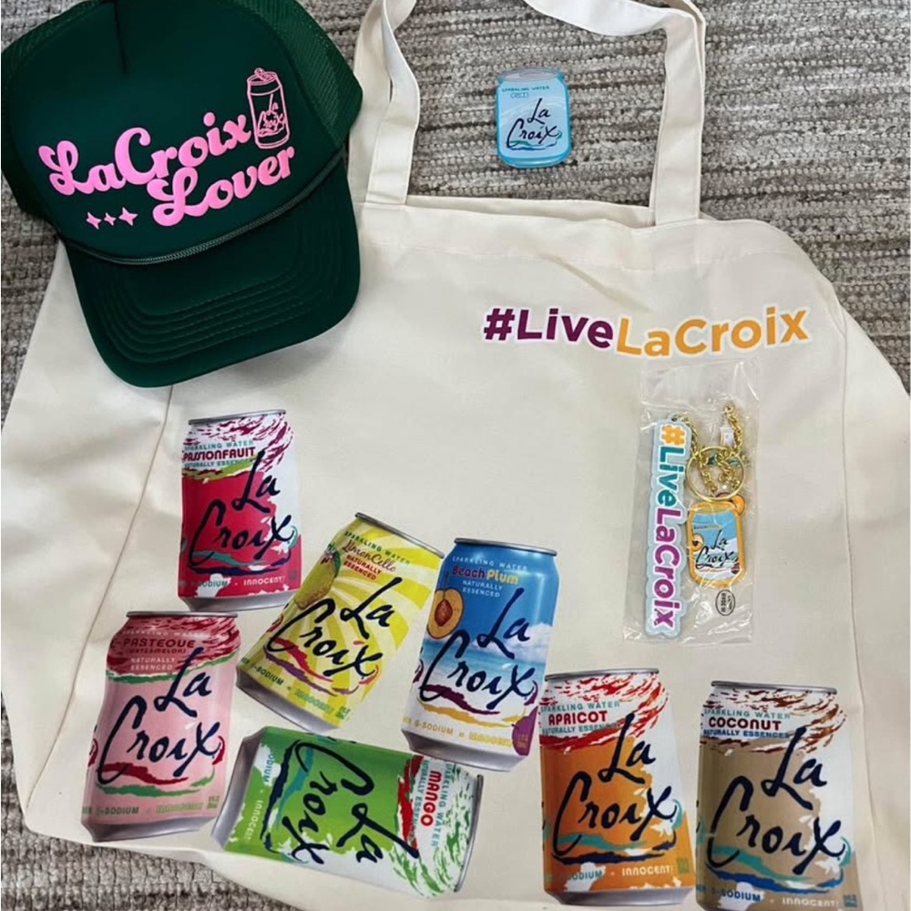 LaCroix Lover Tote Bag and Cap Set Bundle